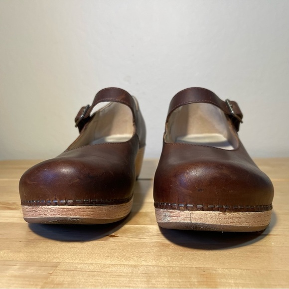 Dansko LILAH Brown Oiled Pull Up Mary Janes - Picture 3 of 12